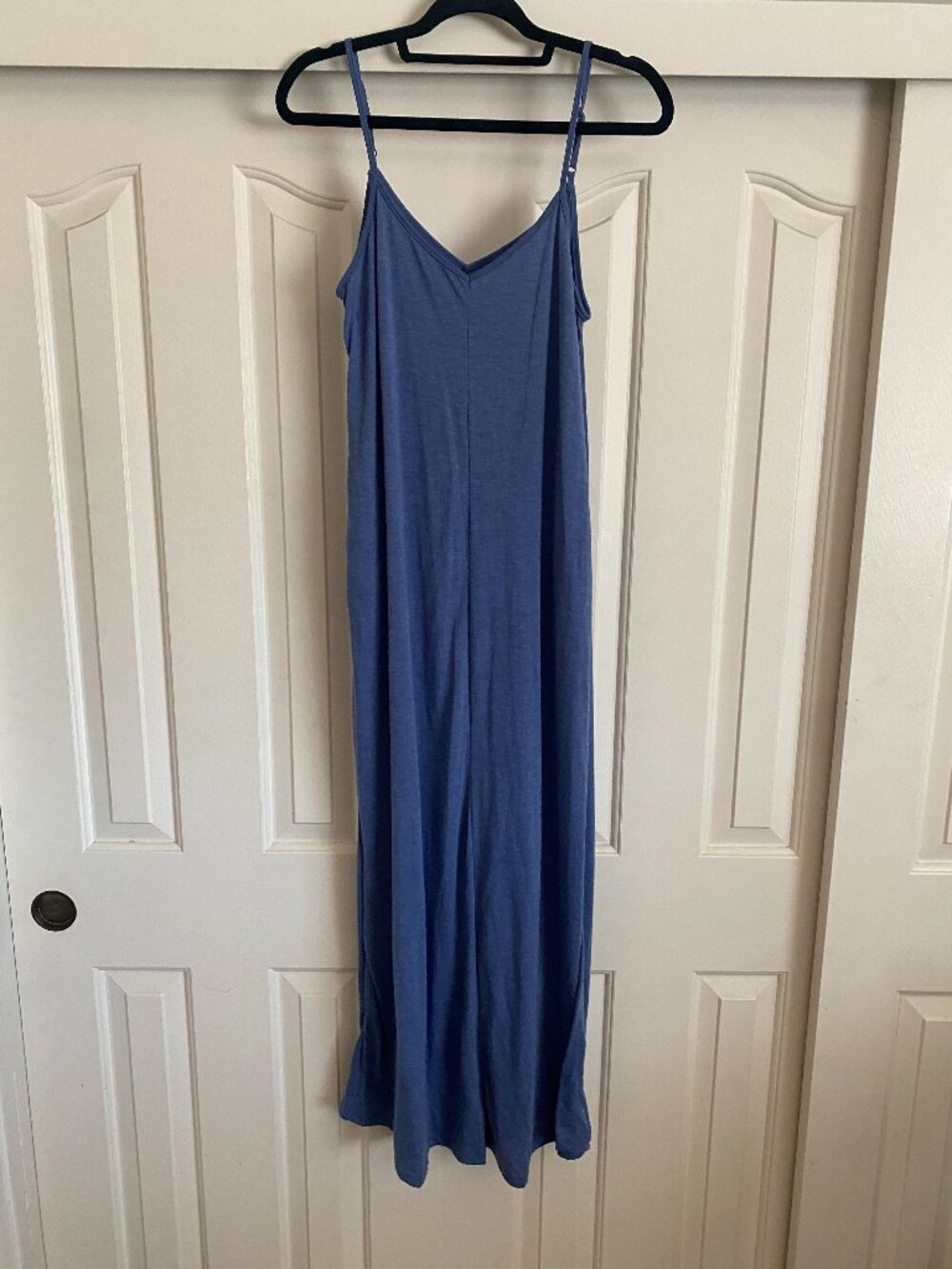 Blue M Spaghetti Strap Maxi Dress